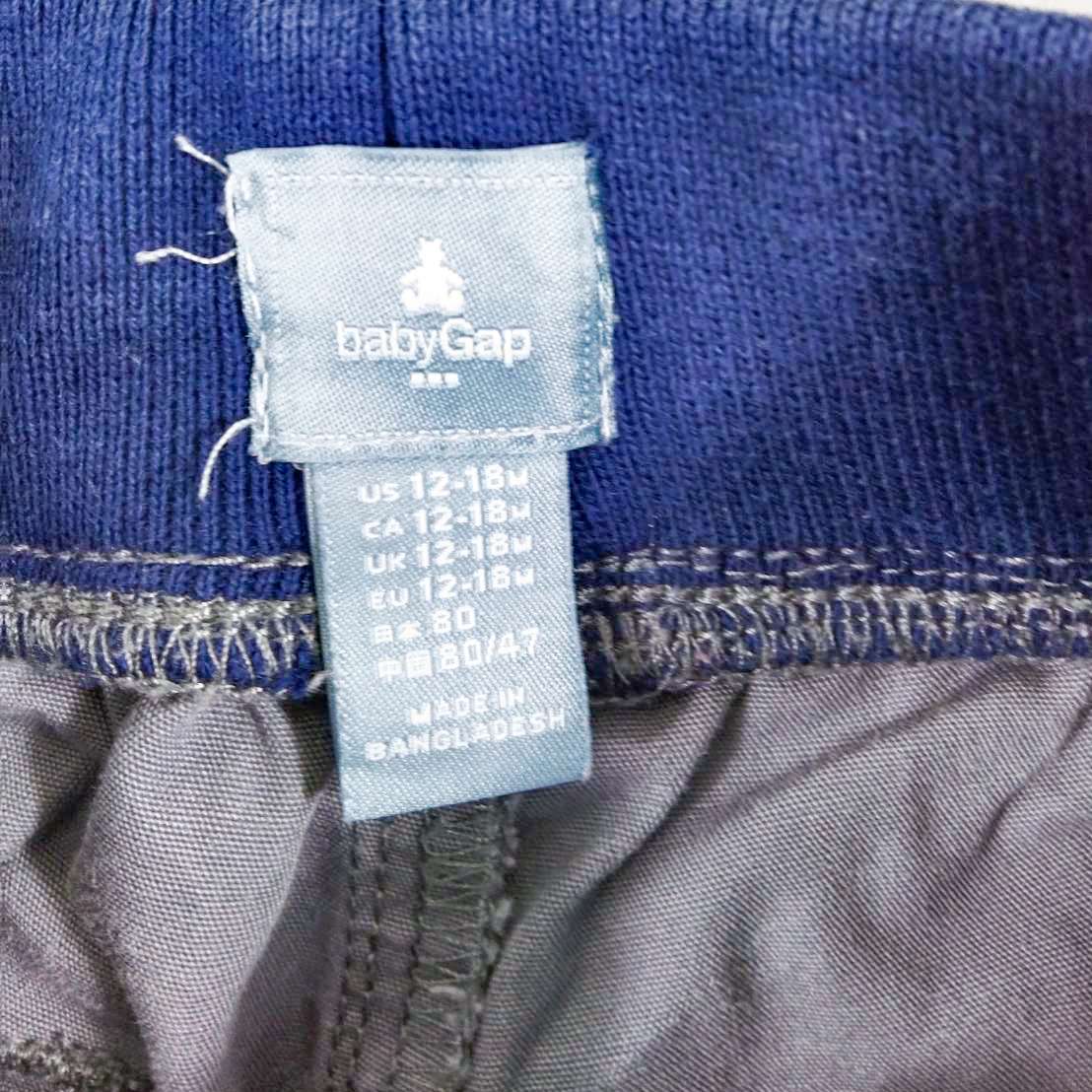 baby Gap กางเกงขาสั้นสีเทาเอาเชือกผูก 12-18 