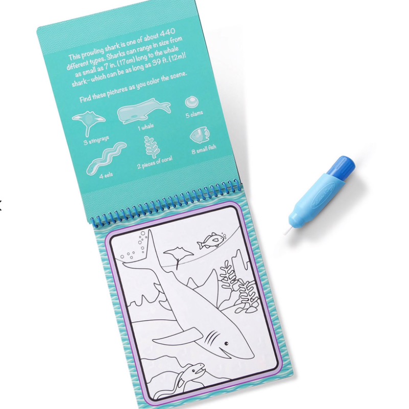 Melissa & Doug Water Wow Under The Sea Water Reusable Colouring Pad