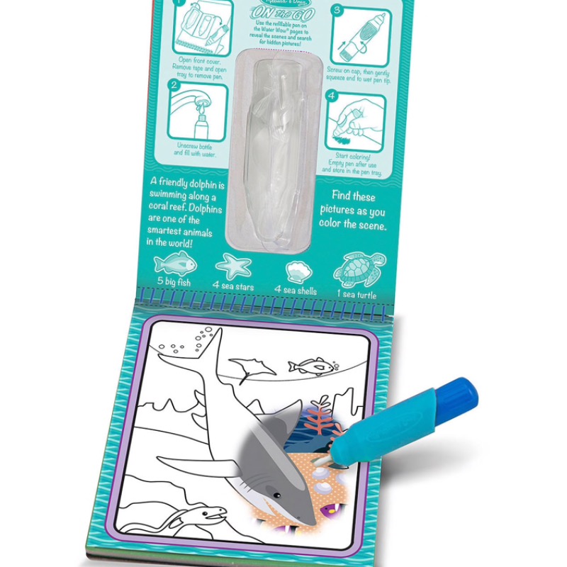 Melissa & Doug Water Wow Under The Sea Water Reusable Colouring Pad