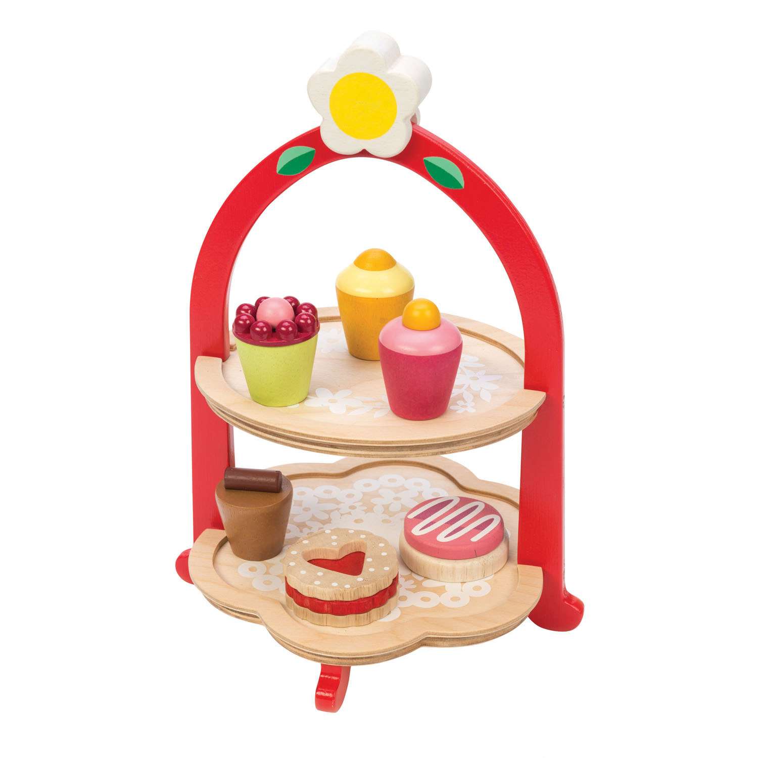 Tender Leaf Toys ของเล่นไม้ ของเล่นบทบาทสมมติ ชุดทำอาหาร ชุดน้ำชายามบ่าย Afternoon Tea Stand