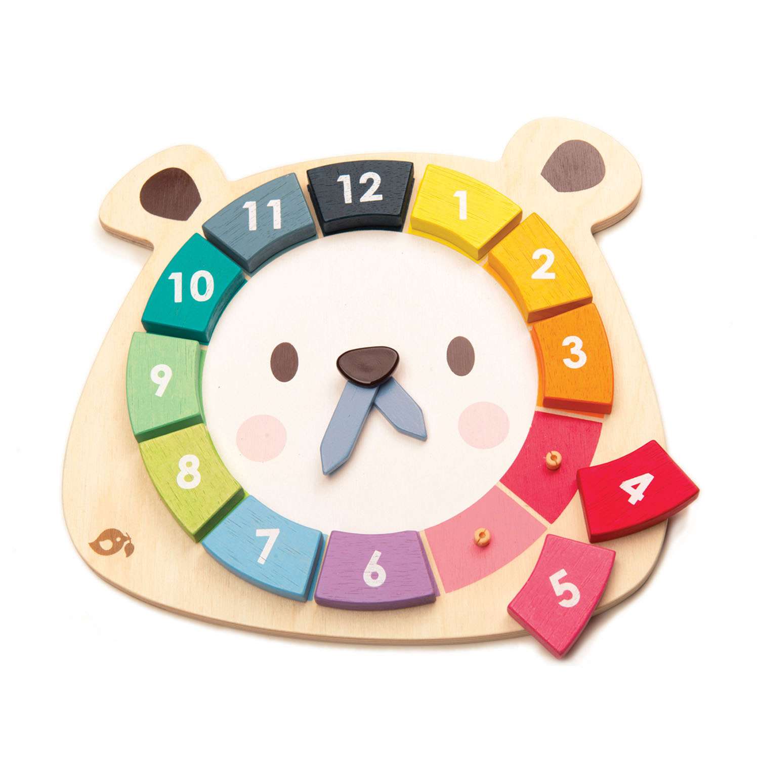 Tender Leaf Toys ของเล่นไม้ ของเล่นเสริมพัฒนาการ นาฬิกาพี่หมี Bear Colors Clock