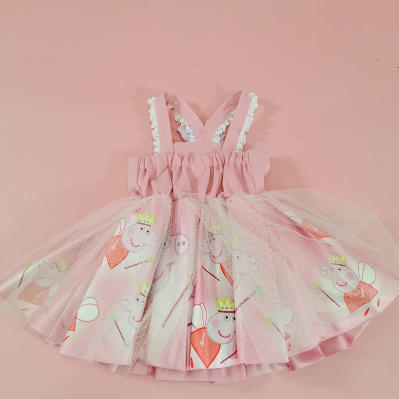 ชุดเดรส peppa pig Size S สภาพใหม่มาก สีสดน่ารักมาก