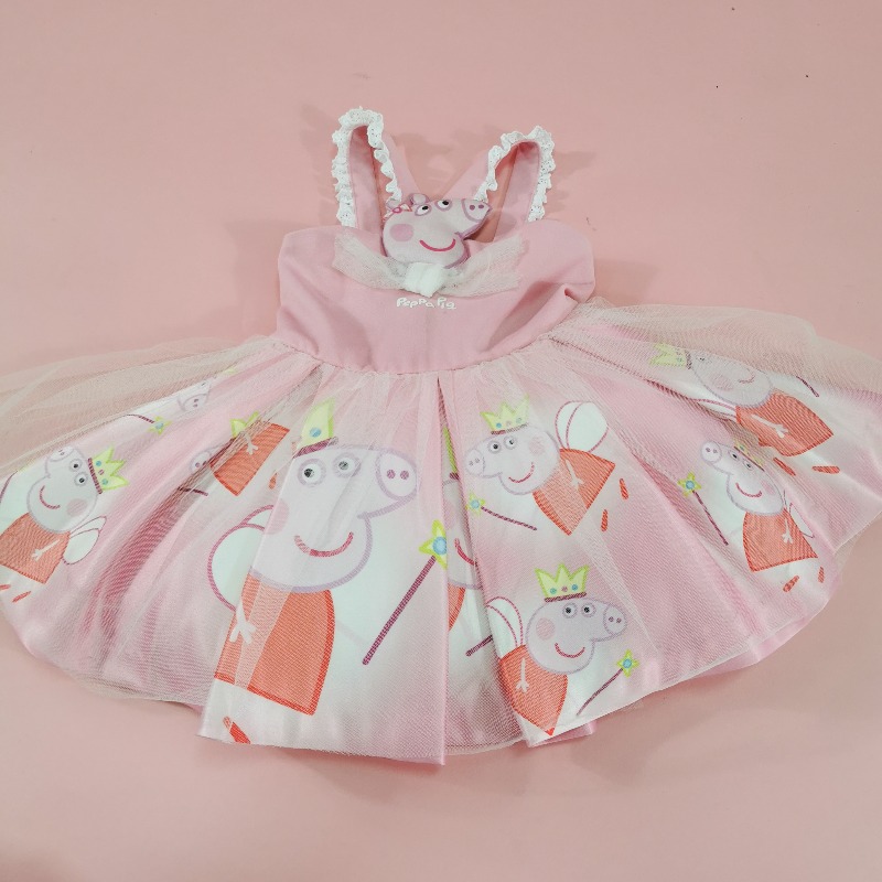 ชุดเดรส peppa pig Size S สภาพใหม่มาก สีสดน่ารักมาก