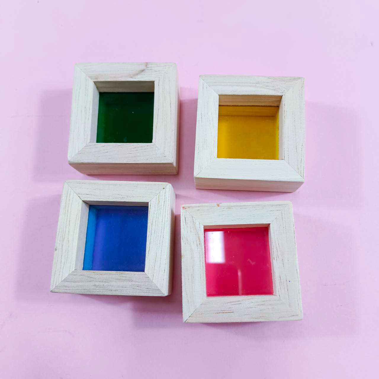 ของเล่นไม้,บล็อกไม้แสงและเงา 24 pcs Acrylic Shadow Blocks