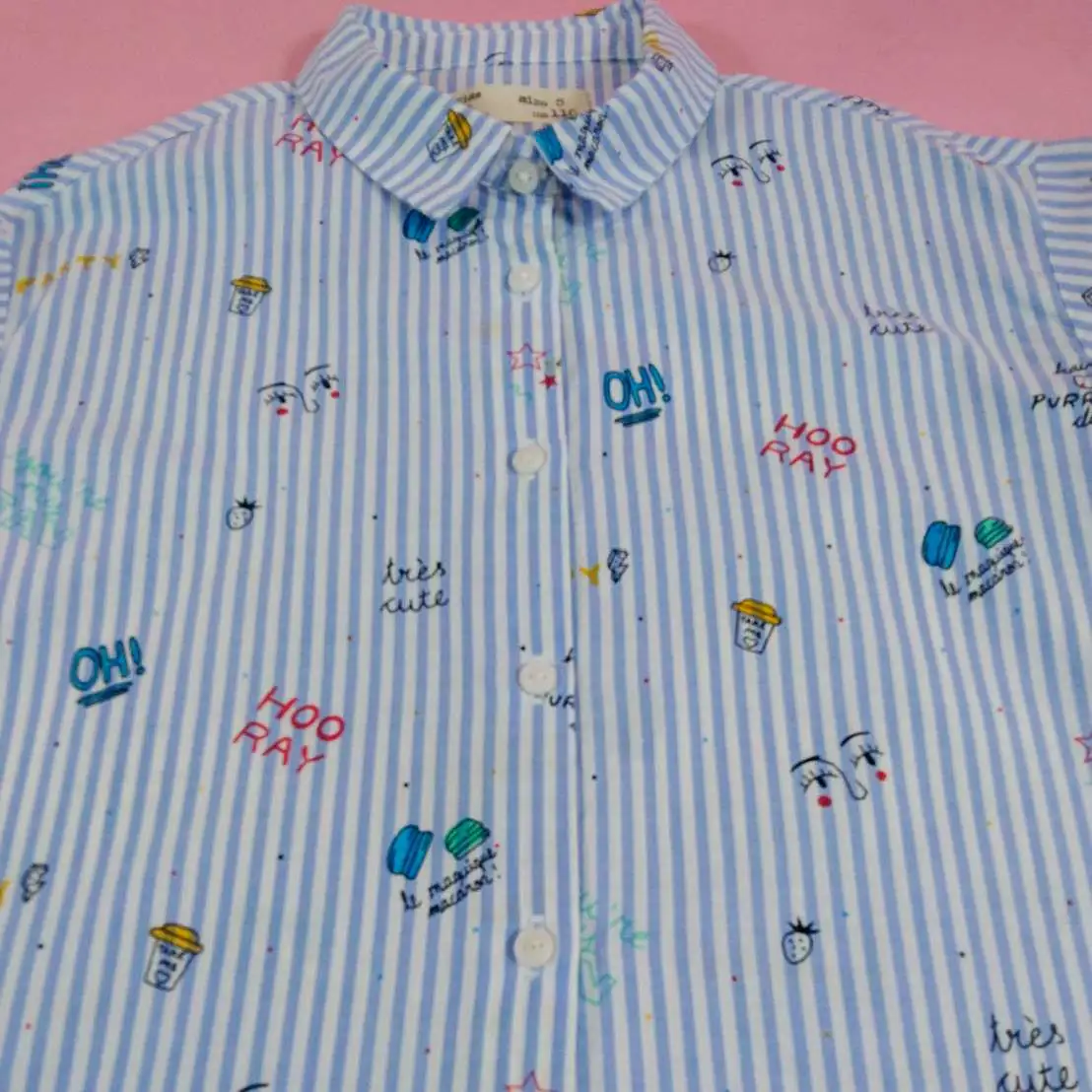 ZARA KIDS เสื้อเชิ้ตแขนยาวลายทางไซส์ 5 