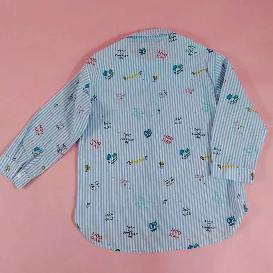 ZARA KIDS เสื้อเชิ้ตแขนยาวลายทางไซส์ 5 