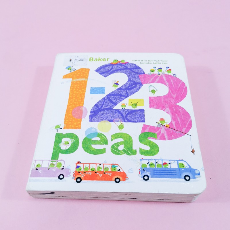 หนังสือ 1-2-3 Peas ปกแข็ง น่ารัก สอนนับเลข