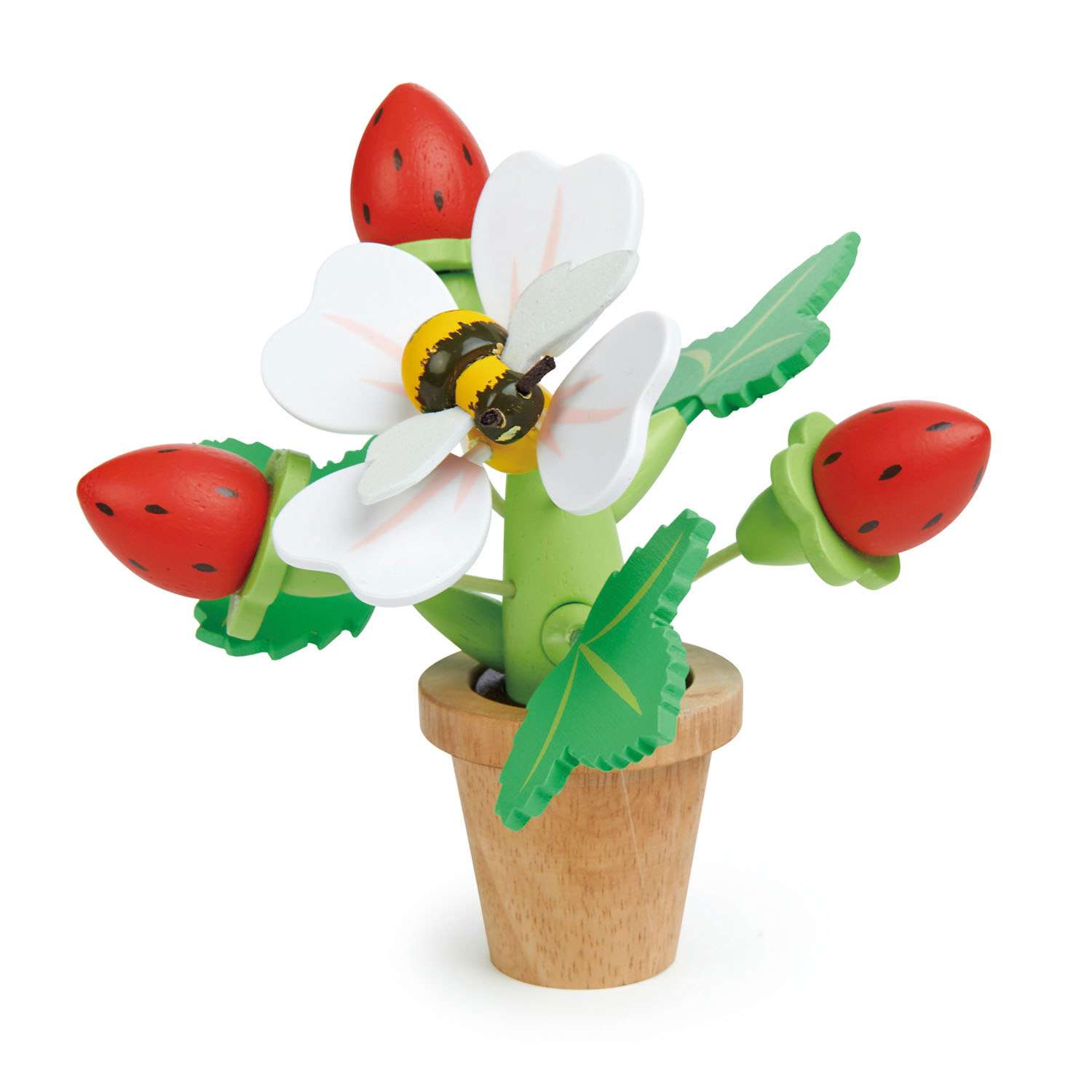 Tender Leaf Toys ของเล่นไม้ ชุดดอกไม้สตรอเบอร์รี่ Strawberry Flower Set
