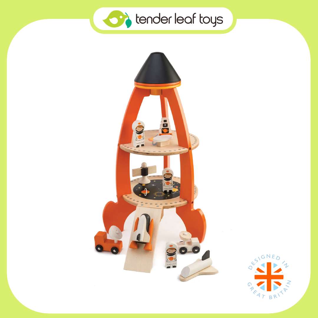 Tender Leaf Toys ของเล่นไม้ ของเล่นบทบาทสมมติ ชุดจรวดอวกาศ Cosmic Rocket Set