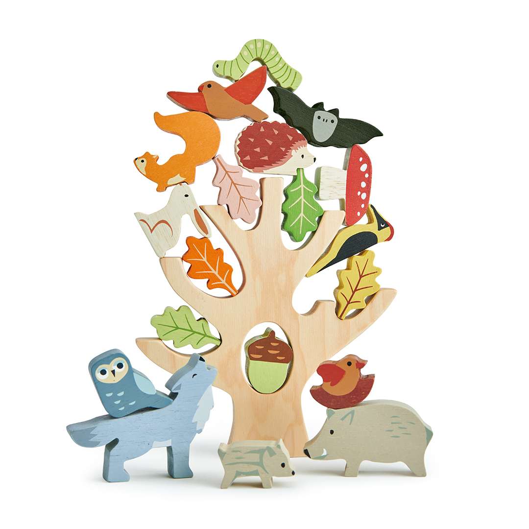 Tender Leaf Toys ของเล่นไม้ ของเล่นเสริมพัฒนาการ ตัวต่อสัตว์น้อยในป่า Stacking Forest