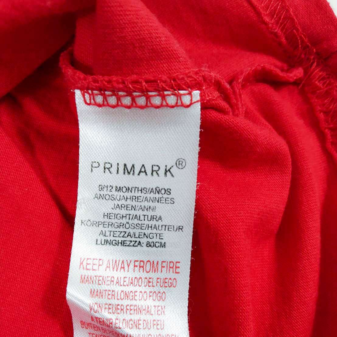 PRIMARK  เสื้อยืดแขนยาวสีแดง 9-12 