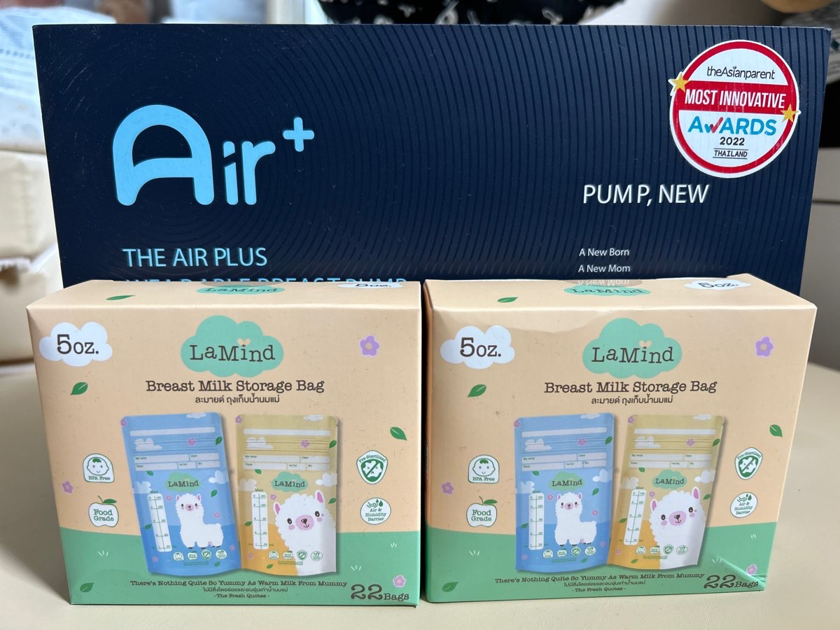 เครื่องปั๊มนม super mama air plus มือสอง ซื้อมายังไม่ใช้งาน แถมฟรีถุงเก็บน้ำนม