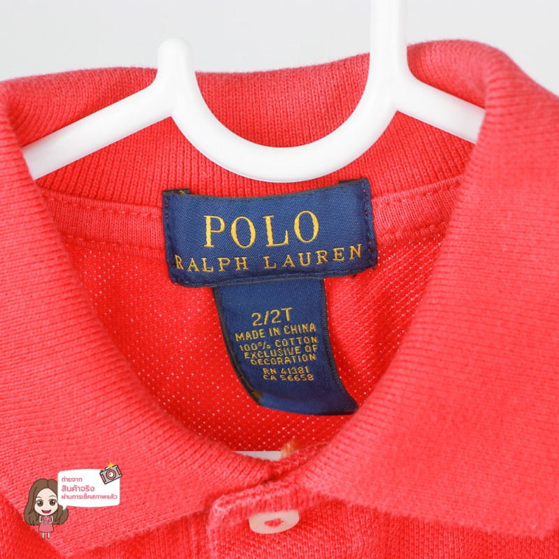 เสื้อโปโล ไซส์ 2T สีแดง