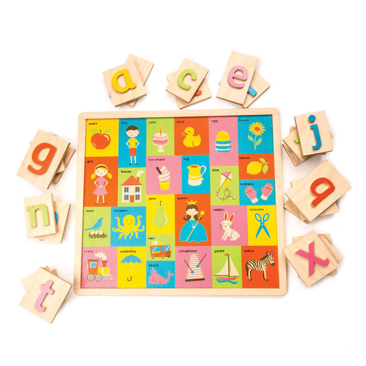 Tender Leaf Toys ของเล่นไม้ ของเล่นเสริมพัฒนาการ บอร์ดรูปภาพ A-Z Alphabet Pictures