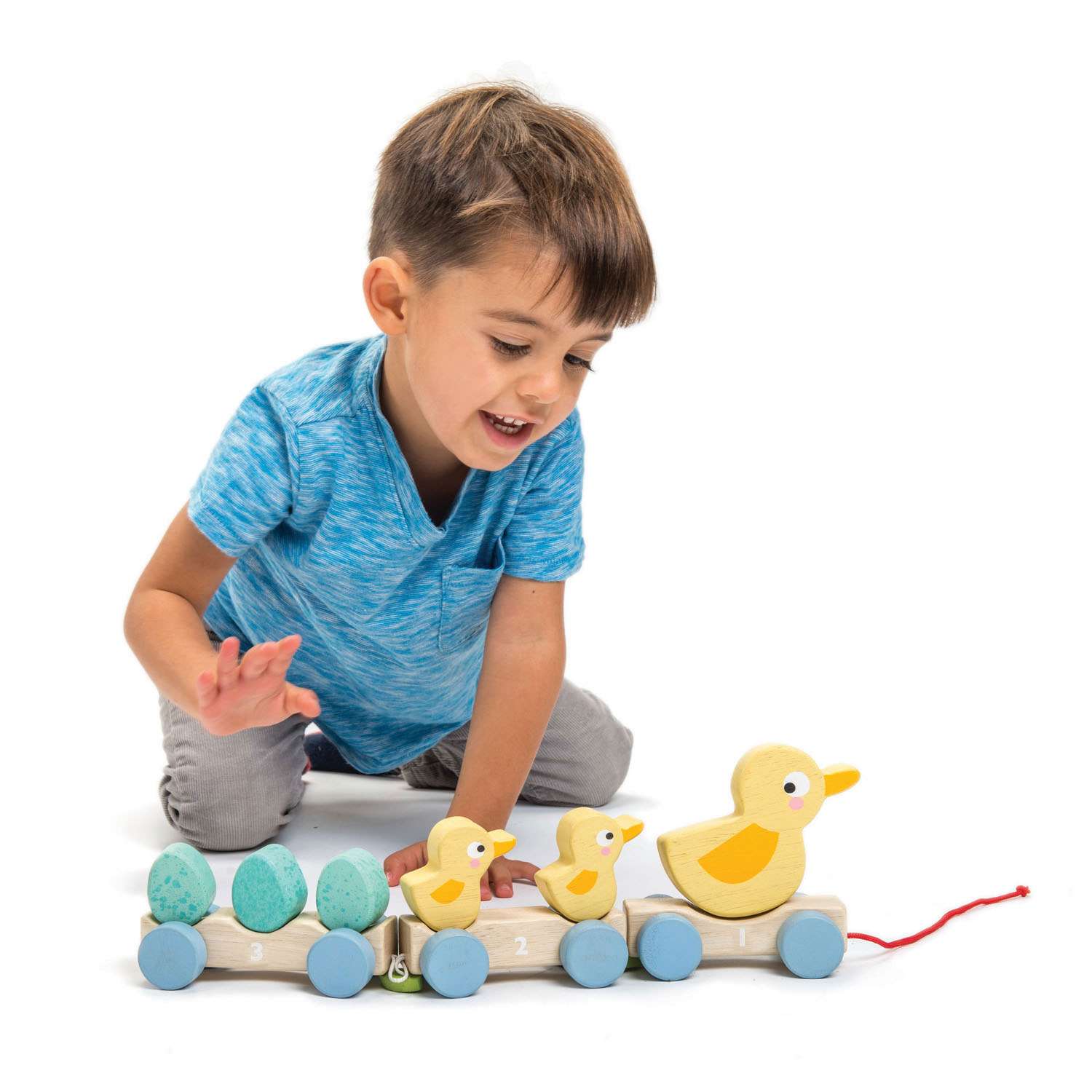 Tender Leaf Toys ของเล่นไม้ ของเล่นเสริมพัฒนาการ เดินเล่นกับเป็ดน้อย Pull Along Ducks