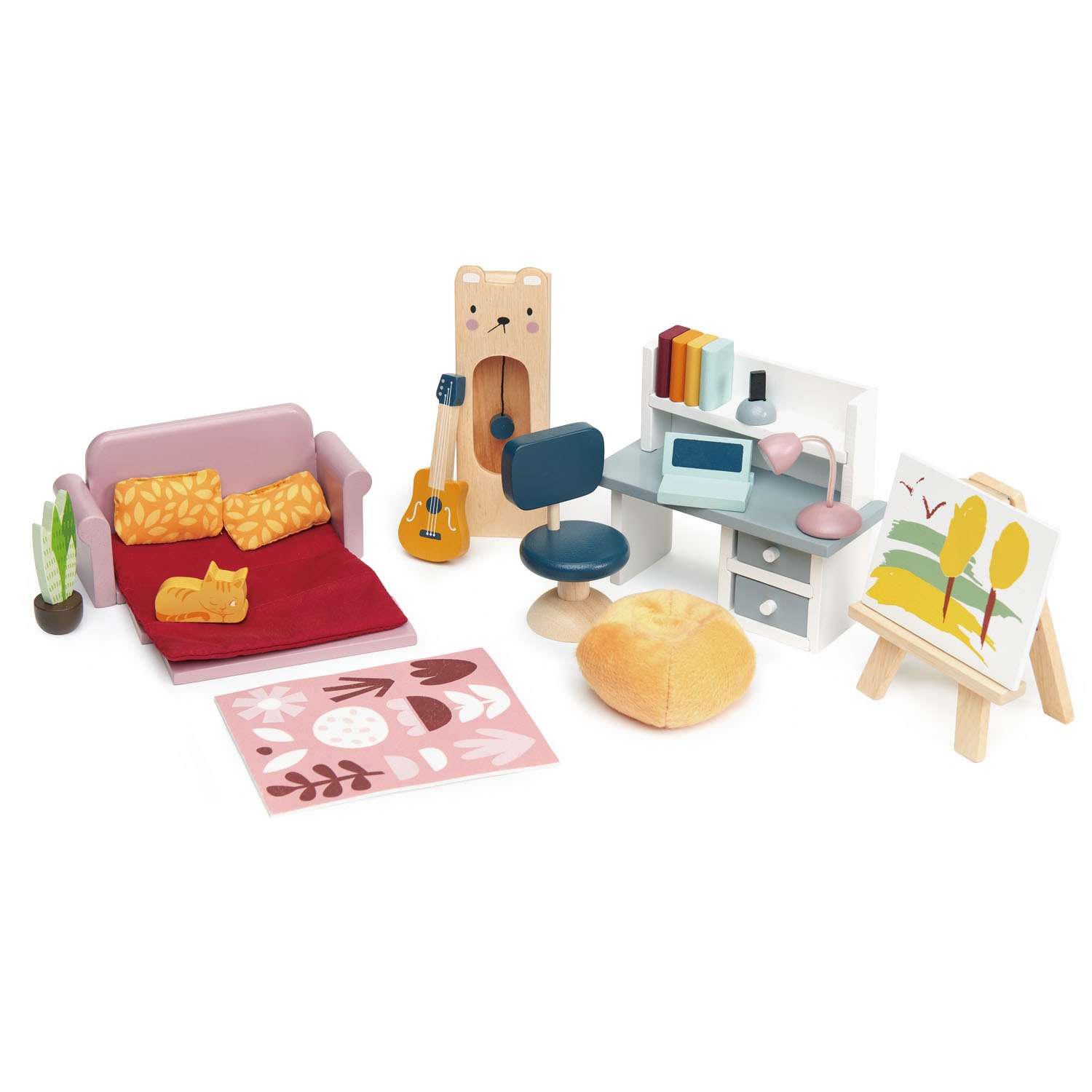 Tender Leaf Toys ของเล่นไม้ บ้านตุ๊กตา เฟอร์นิเจอร์ห้องเรียน Dolls House Study Furniture