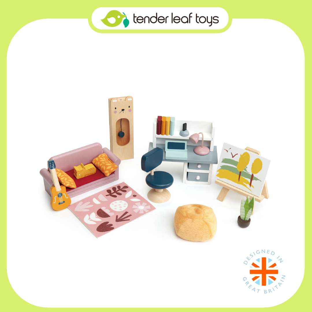 Tender Leaf Toys ของเล่นไม้ บ้านตุ๊กตา เฟอร์นิเจอร์ห้องเรียน Dolls House Study Furniture