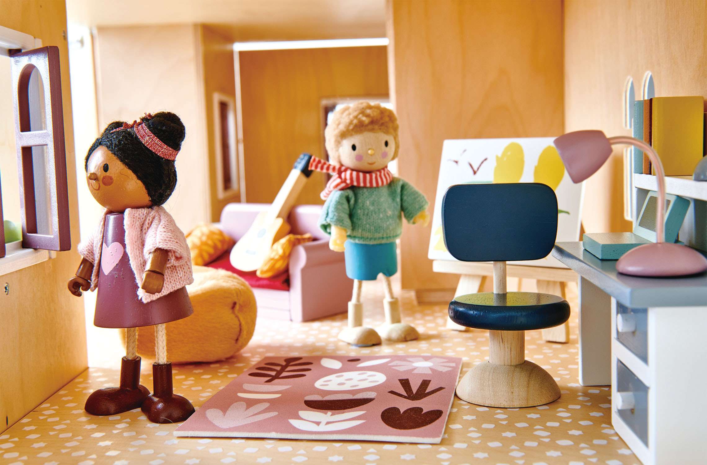 Tender Leaf Toys ของเล่นไม้ บ้านตุ๊กตา เฟอร์นิเจอร์ห้องเรียน Dolls House Study Furniture