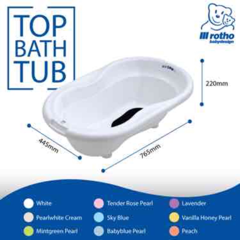 Rotho อ่างอาบน้ำ รุ่น Top Bath Line Bath Tub and Bath Seat สีฟ้า