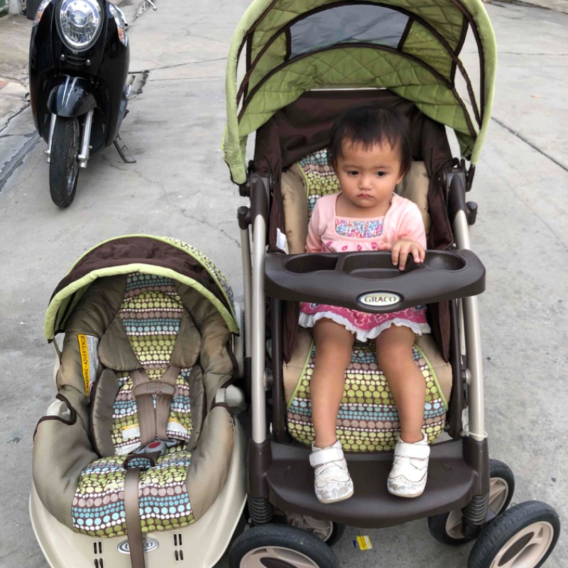 Graco รถเข็น + คาร์ซีทกระเช้า มาเป็นคู่ มือ 2 สภาพสวย