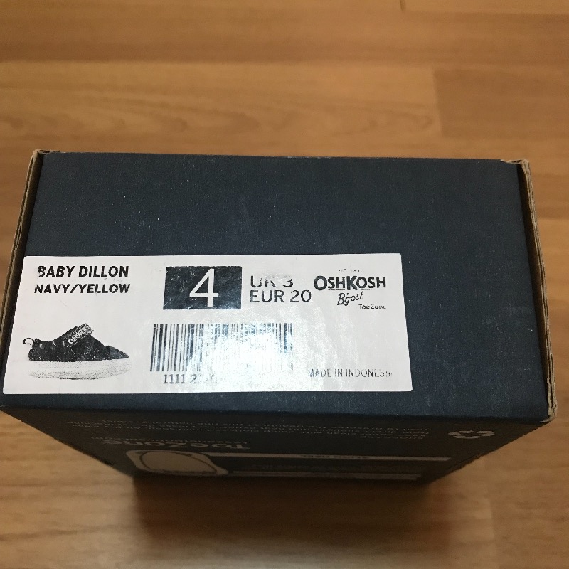 รองเท้า OSHKOSH- BABY DILLON - Navy/Yellow 👟size 4 10.8 CM