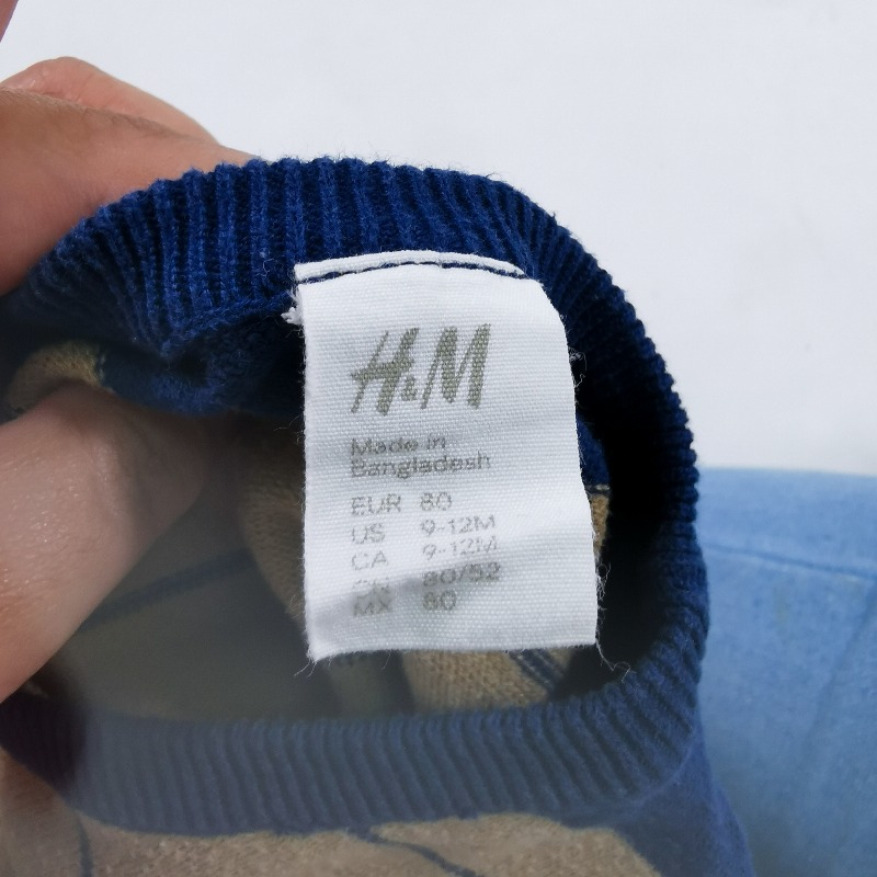 เสื้อกันหนาว H&M  Size EUR 80 US 9-12M