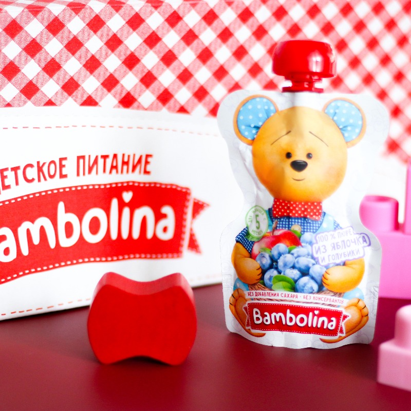 Bambolina Apple and Blueberries Puree 90g (1pc)
