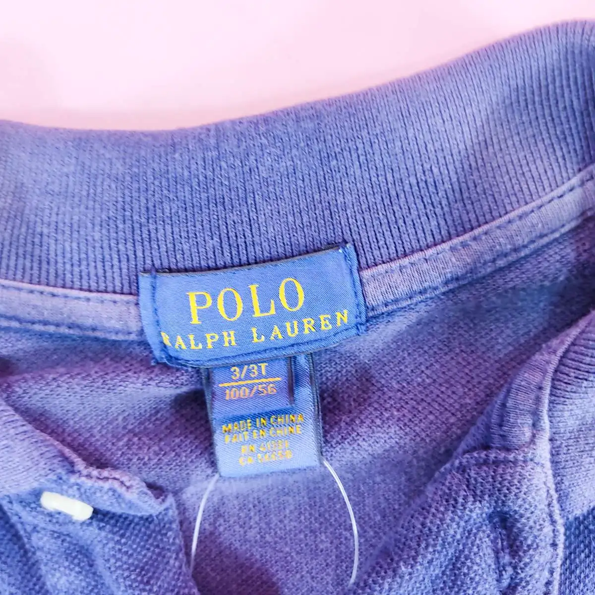 Polo Ralph Lauren เสื้อโปโลแขนยาวสีกรม 3/3T