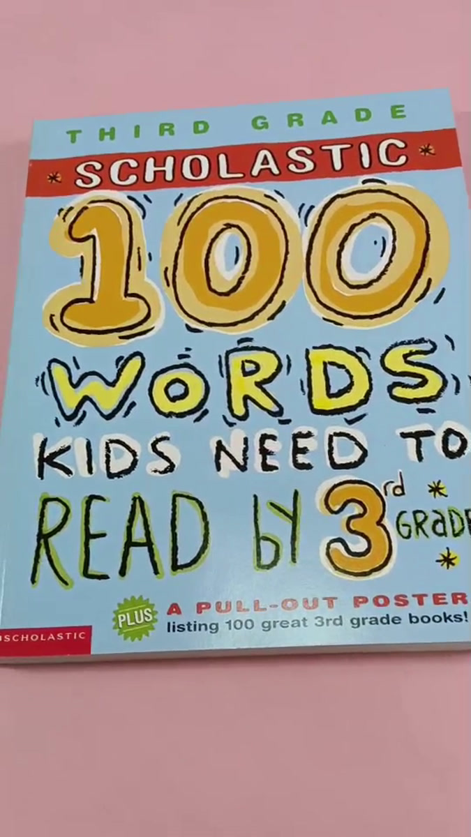  หนังสือ 100 words kids need to read by 3rd grade ฟ้า THIRDGRADE SCHOLASTIC 