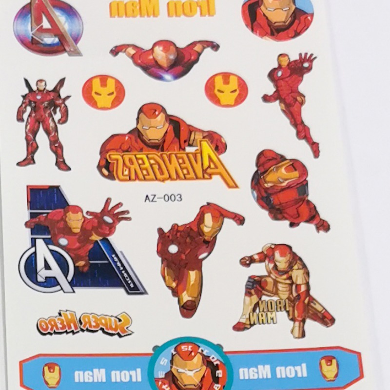 สติ๊กเกอร์ แทททู สำหรับเด็ก เซตละ 4 แผ่น ลาย Super Hero Tattoo sticker