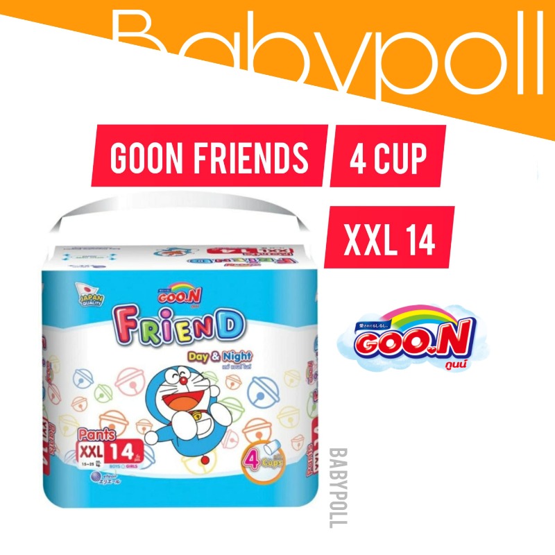 [ไซส์XXL]​ Goon friends โฉมใหม่โดเรมอน ราคาถูก​ กูนเฟรน​ 4 แก้ว​ กูนโดเรมอน​