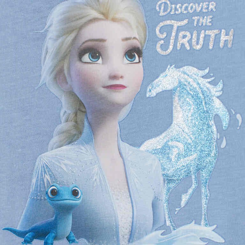 เดรสเเขนกุด H&M สีฟ้า ลาย Frozen2