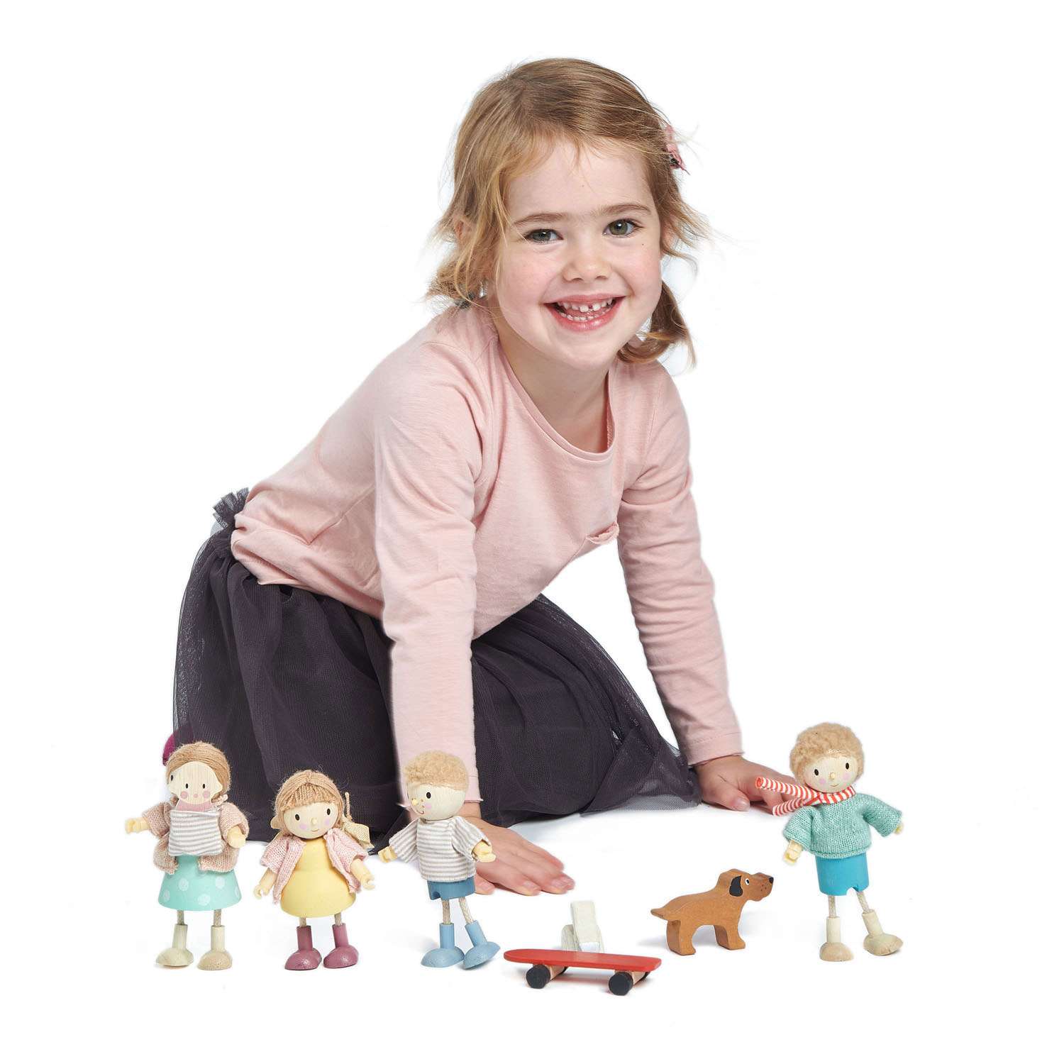 Tender Leaf Toys ของเล่นไม้ ตุ๊กตา เอมี่และกระต่ายตัวโปรด Amy and Her Rabbit