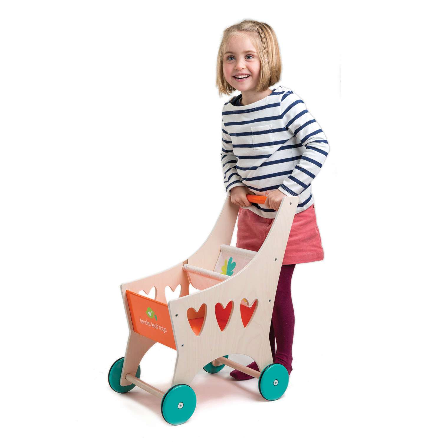 Tender Leaf Toys ของเล่นไม้ ของเล่นเด็ก รถเข็นช้อปปิ้ง Shopping Cart