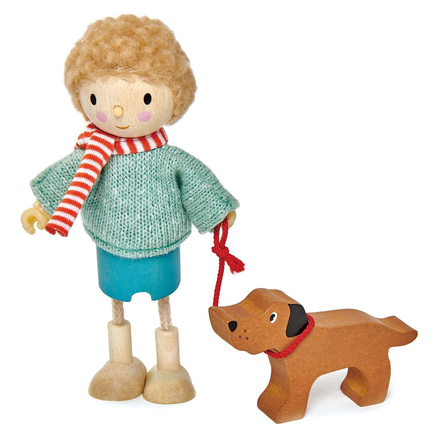 Tender Leaf Toys ของเล่นไม้ ตุ๊กตา มิสเตอร์กู๊ดวู้ดและสุนัขตัวโปรด Mr Goodwood and His Dog