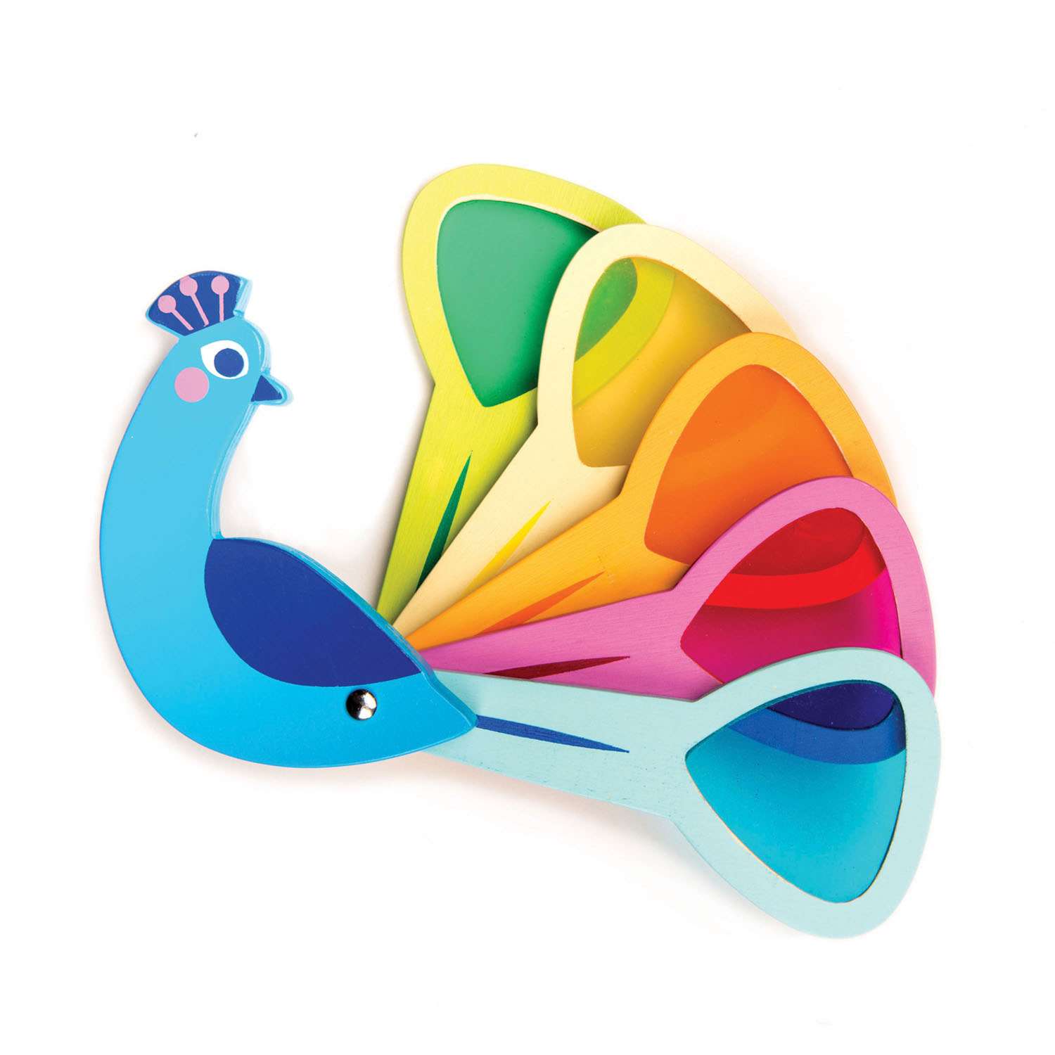 Tender Leaf Toys ของเล่นไม้ ของเล่นเสริมพัฒนาการ นกยูงหลากสี Peacock Colours