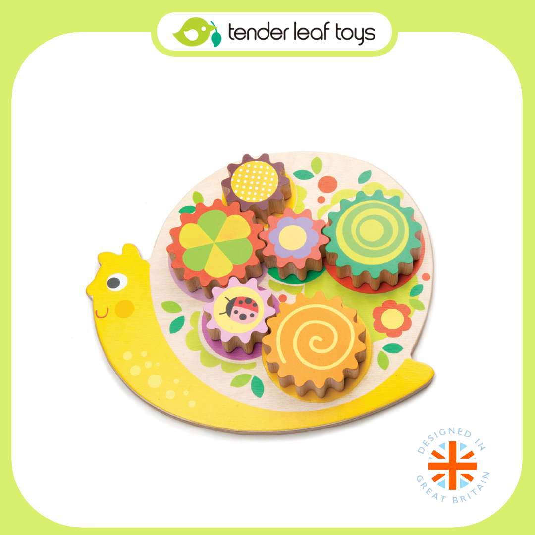 Tender Leaf Toys ของเล่นไม้ ของเล่นเสริมพัฒนาการ ชุดเกียร์หอยทาก Snail Whirls