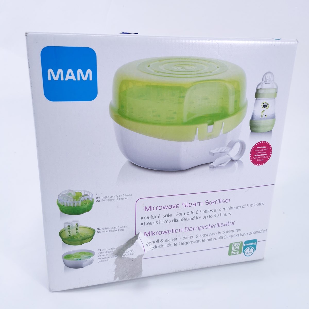 MAM Microwave Steam Sterilizer - Green ที่นึงขวดนมด้วยไมโครเวฟ