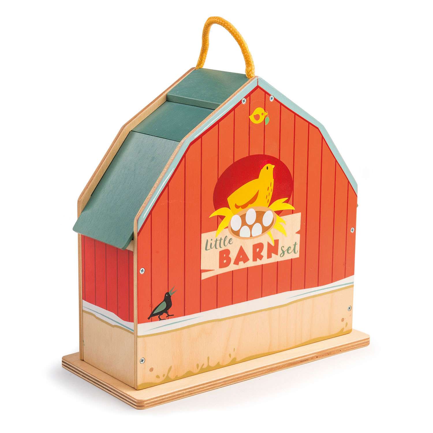 Tender Leaf Toys ของเล่นไม้ ของเล่นบทบาทสมมติ ชุดฟาร์มพกพา Little Barn Set