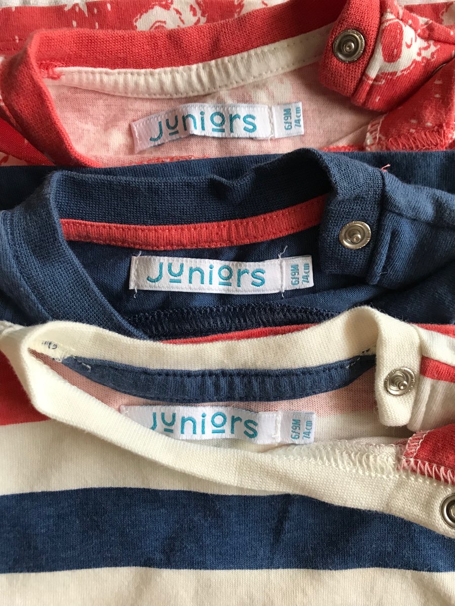 เสื้อแขนยาวSet 3 ตัว🐨 Brand Juniors แท้💯%สำหรับ6-9 months